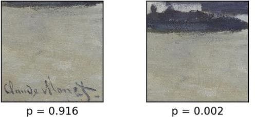 Monet with/without signature comparison