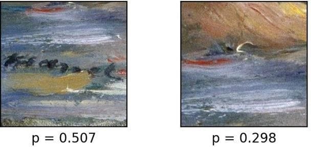 Manet with/without signature comparison